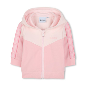 BOSS 3-piece tracksuit set pink, white