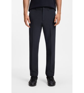 BOSS Pantalón regular fit de tejido elástico repelente al agua marino