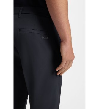 BOSS Pantalón regular fit de tejido elástico repelente al agua marino