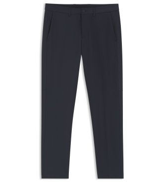 BOSS Pantalón regular fit de tejido elástico repelente al agua marino