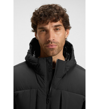 BOSS Parka idrorepellente con imbottitura in piumino nero