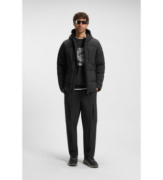 BOSS Parka idrorepellente con imbottitura in piumino nero