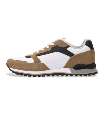 BOSS Parkour lder sneakers vit