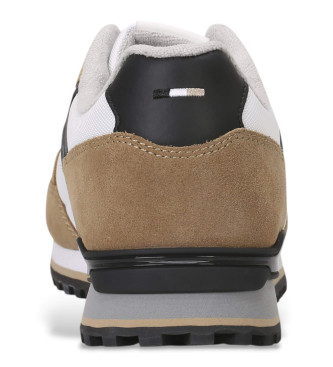 BOSS Parkour lder sneakers vit