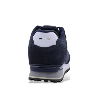BOSS Parkour Leren Sneakers navy