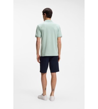 BOSS Polo turchese slim fit
