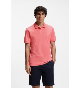 BOSS P�lo de corte justo vermelho rosa