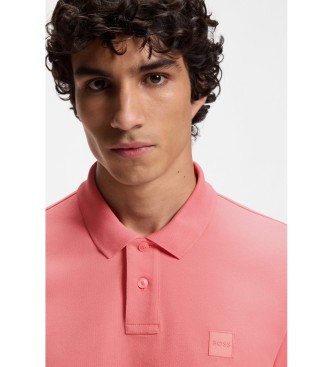 BOSS P�lo de corte justo vermelho rosa