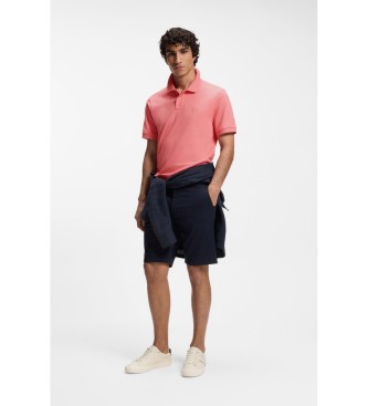 BOSS P�lo de corte justo vermelho rosa