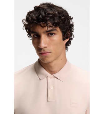 BOSS P�lo Slim Fit cor-de-rosa