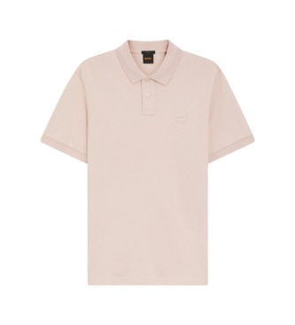 BOSS P�lo Slim Fit cor-de-rosa