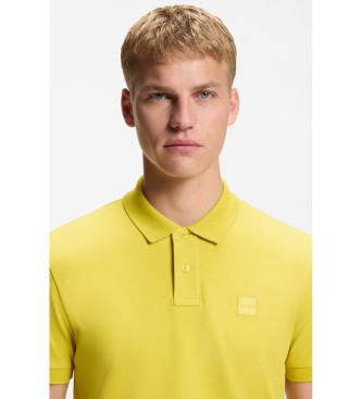 BOSS Camisa p�lo Slim Fit amarela