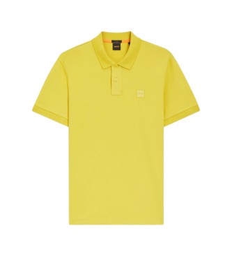 BOSS Camisa p�lo Slim Fit amarela