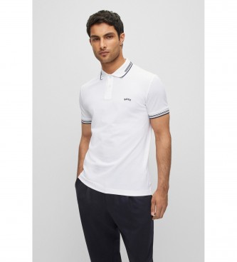 BOSS Polo Paul Curved white