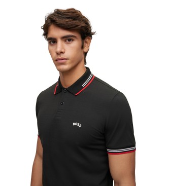 BOSS Polo Paul Curved Black