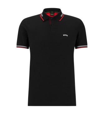 BOSS Polo Paul Curved Black