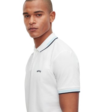 BOSS Polo Paul Curved hvid