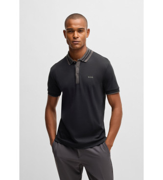 BOSS Paule Interlock Poloshirt schwarz