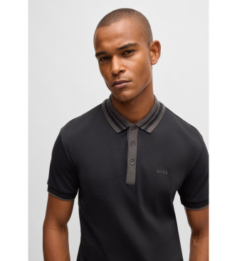 BOSS Paule Interlock Poloshirt schwarz