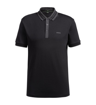 BOSS Paule Interlock Poloshirt schwarz