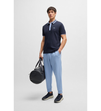 BOSS Paule Tape Poloshirt navy