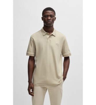 BOSS Interlock poloshirt beige