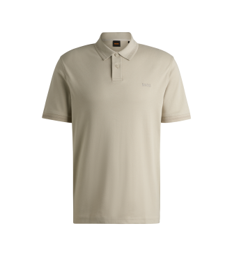 BOSS Interlock poloshirt beige