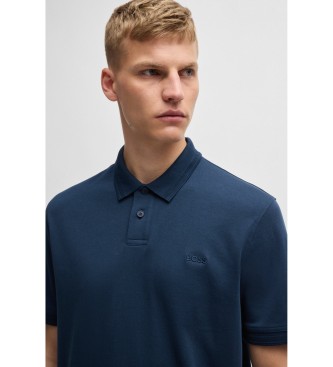 BOSS Polo Interlock marino