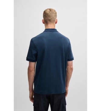BOSS Polo Interlock marino