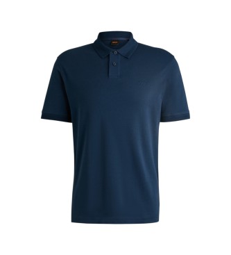 BOSS Polo Interlock marino