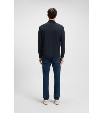 BOSS Polo Interlock marino