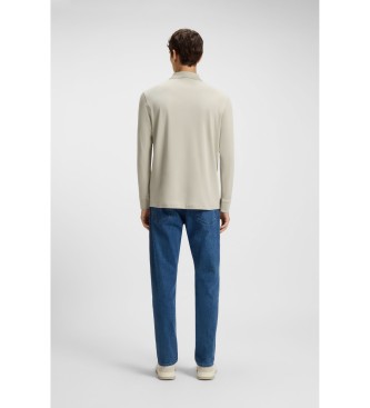 BOSS Polo in interlock beige