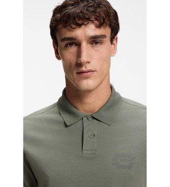 BOSS P�lo de ajuste descontra�do cinzento esverdeado