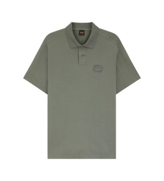 BOSS P�lo de ajuste descontra�do cinzento esverdeado