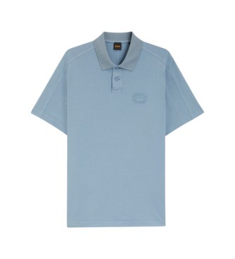 BOSS Polo Relaxed Fit bleu clair