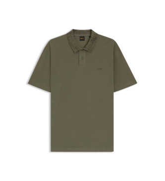 BOSS Polo Tirecollar green