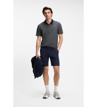 BOSS Polo in cotone piqu� con stampa logo navy
