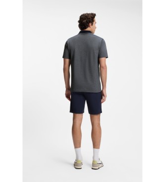 BOSS Polo in cotone piqu� con stampa logo navy