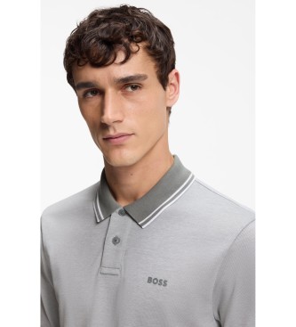 BOSS Polo en piqu�e avec logo gris