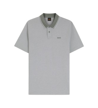 BOSS Polo en piqu�e avec logo gris