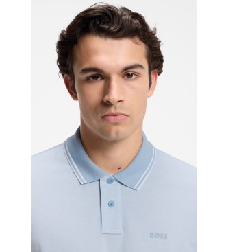 BOSS Polo en coton piqu� avec impression du logo en bleu