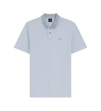 BOSS Polo en coton piqu� avec impression du logo en bleu