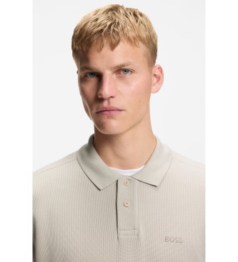 BOSS Polo Frame Grid Beige