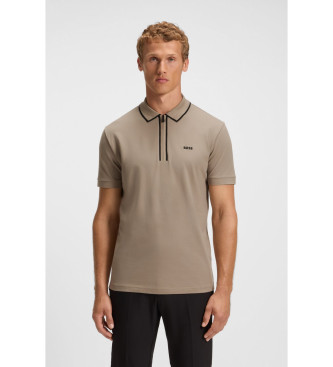 BOSS Polo Philix Tape marrn