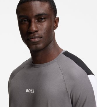 BOSS Pyjamas Bomuld Applikationer grå