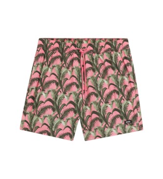 BOSS Maillot de bain avec passepoil rose du monogramme Double B