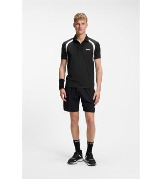 BOSS Slim fit polo shirt in quick-drying stretch fabric black