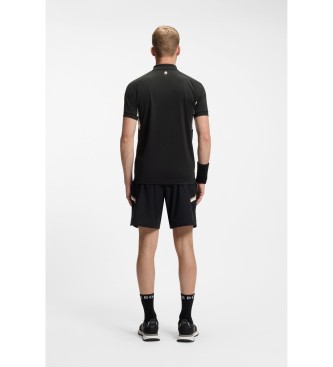 BOSS Slim fit polo shirt in quick-drying stretch fabric black