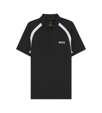 BOSS Slim fit polo shirt in quick-drying stretch fabric black
