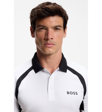 BOSS Active slim fit poloshirt wit